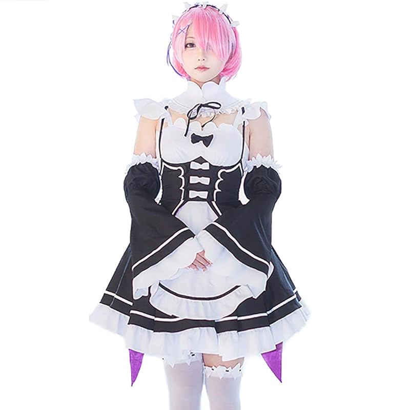 

[молочное время] С париком Re:Zero - Начало жизни в другом мире Re:Zero горничная одежда Rem rum косплей хеллоуин горничная (лам, горничная, М)