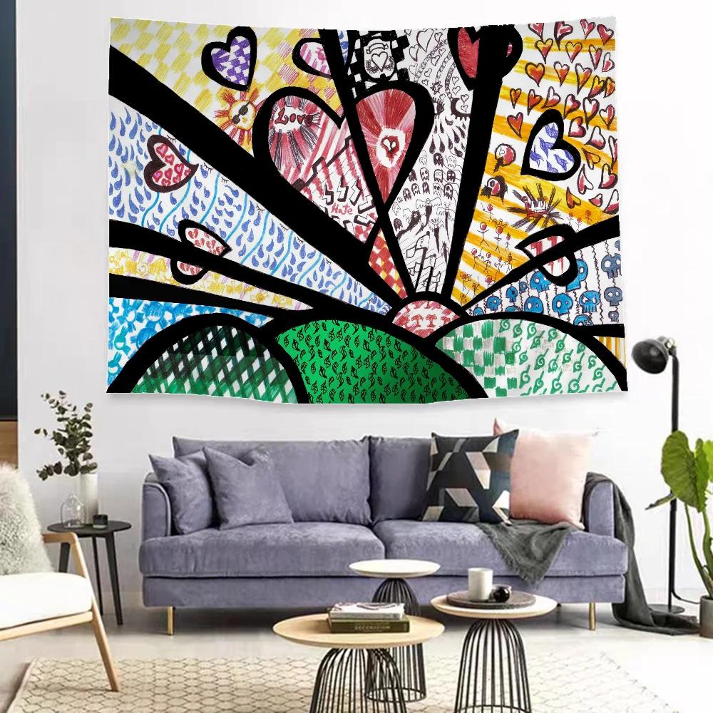 Britto Anime Tapestry Art Science Fiction Room Home Decor Wall Art Decor