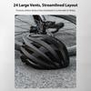 Bike Helmet with Magnetized Goggles 24 Ventilation Holes for Men Women Large Head Size 62-65cm Riding Helmet