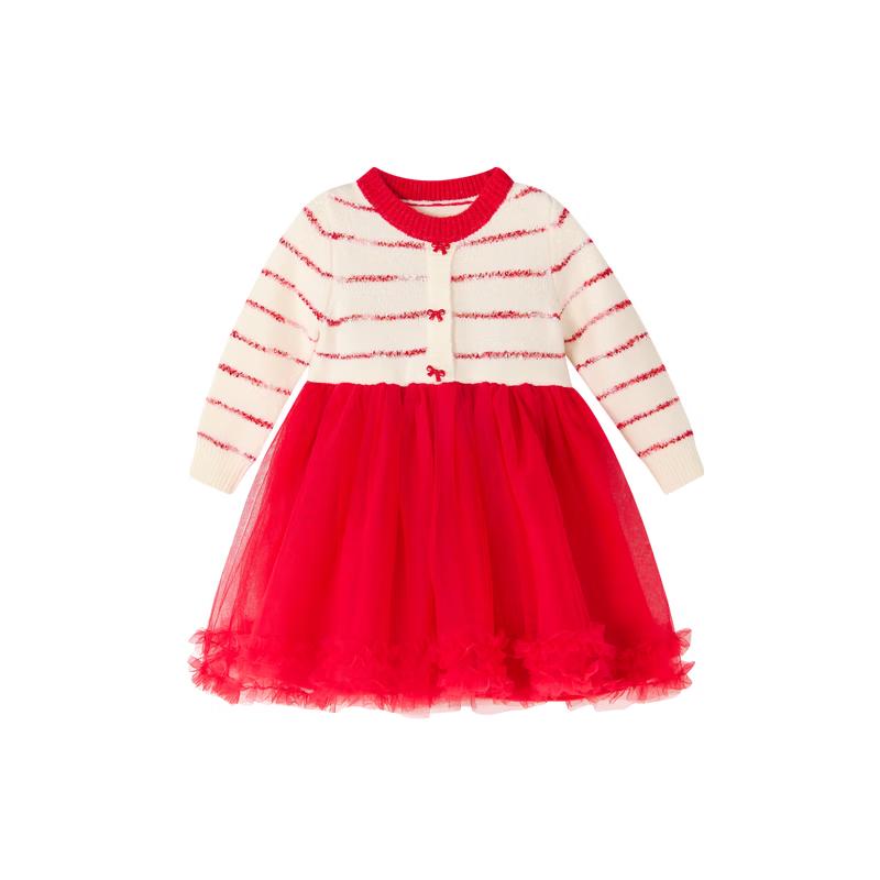DEESHA Зимнее платье принцессы для девочек с 3D бантом 100