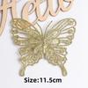 5/10PCS Christmas Butterflies Xmas Tree Ornaments Single Layer Gold Powder Glitter Artificial Flower DIY Crafts Christmas Decor