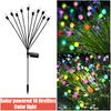6/8/10 Pcs Solar Powered LED Firefly Garden Lawn Lights Waterproof Outdoor Decoration for Patio Festival Party Ground Plug Lamp
