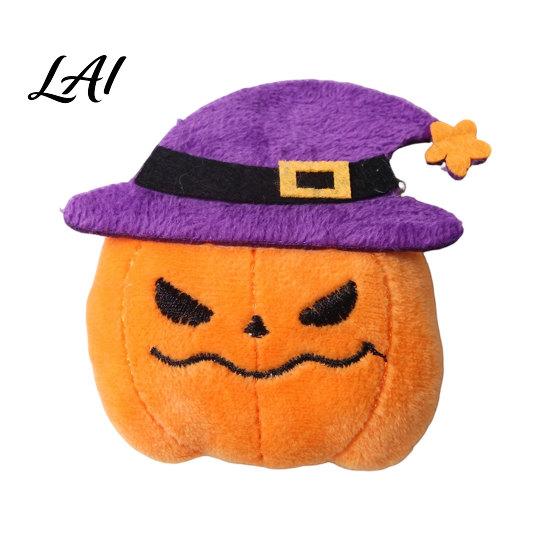 Plush Cat Toy Halloween Theme Toy Soft Ghost Bat Pumpkin Cute Stuffed Chew for Indoor Cats Boredom Relief Holiday Pet Photography Props