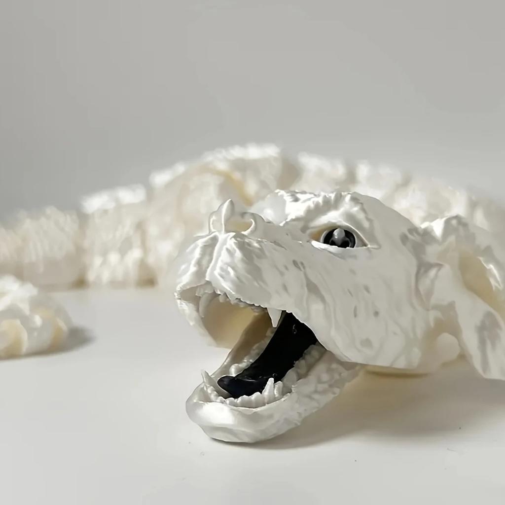 3D Printed Lucky Dragon Figurine Opening Mouth Perfect for Living Room Bedroom Decor Unique Holiday Gift Idea Tabletop Ornament