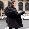 Pie overcomes the tide of medium and long velvet and thickened cotton-padded clothes for women's winter new warm loose coats and cotton-padded jackets