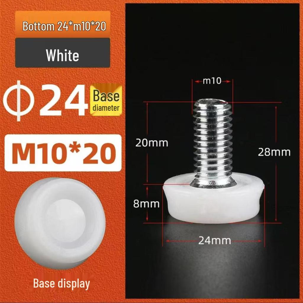 Adjustable Furniture Heightening Foot Pad (M6/M8/M10) – Screw Base for Shelves