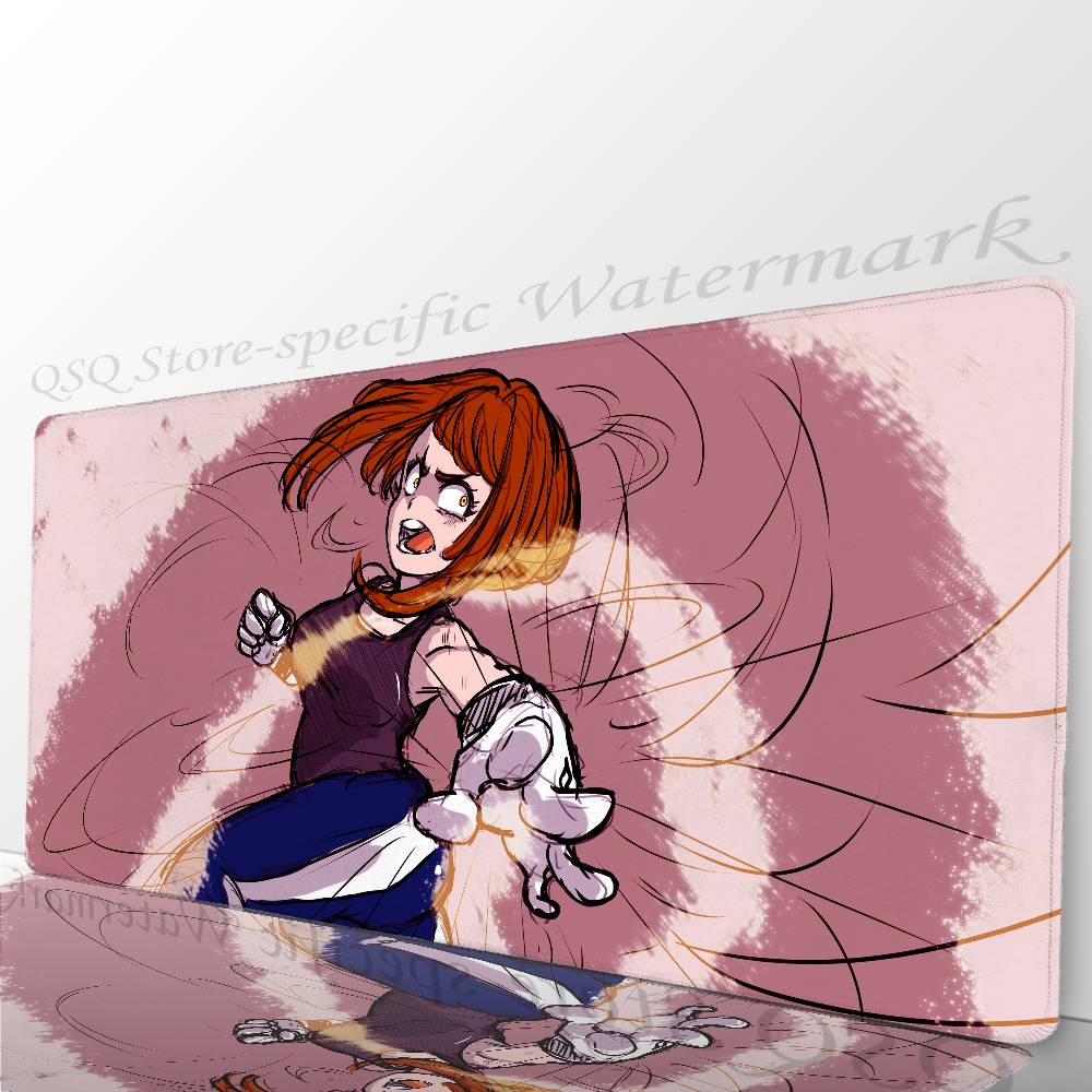 Ochaco Uraraka Anime My Hero A-Academia Mousepad Mouse Mat Desk Mat With Pad Gaming Accessories Prime Gaming XXL Keyboard Pad