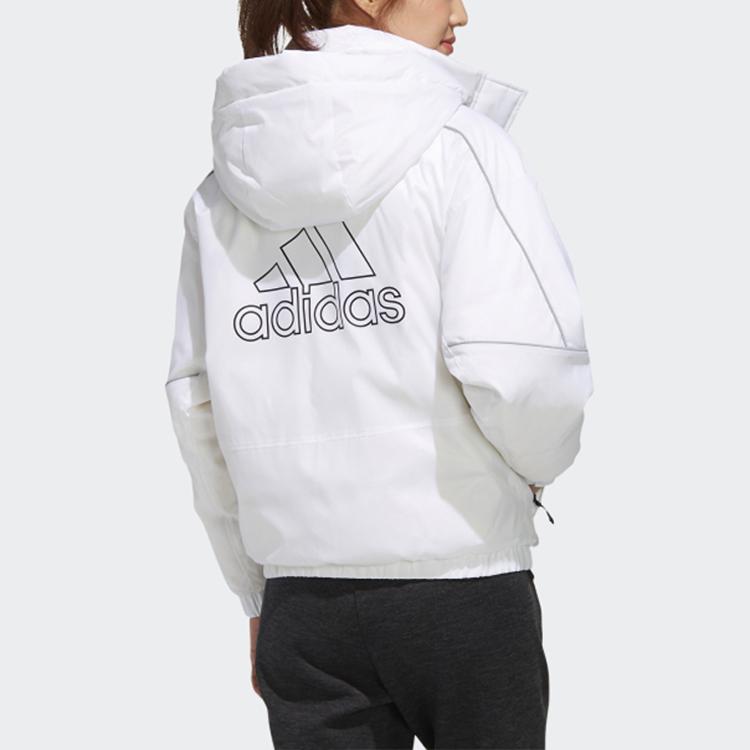 Adidas W Field Down PK Outdoor Warm Hooded Down Jacket Winter Women Jacket White EC7477