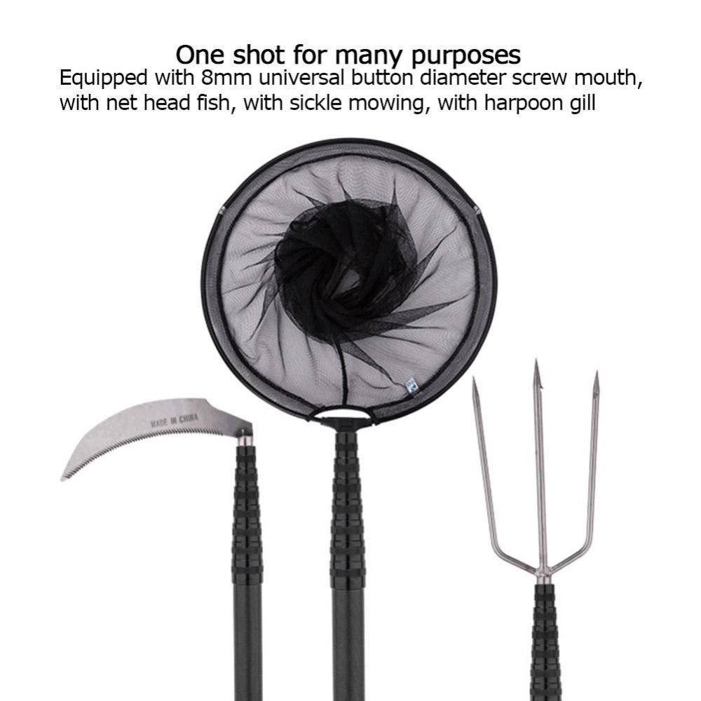 35/40/45cm Collapsible Foldable 1.3-3.0M Landing Net Telescopic Pole Fishing Hand Net Fishing Net