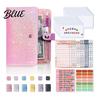 Horizontal Line Accounting Sheets A6 Budget Planner Notebook Glitter Cash Tracker Journal Financial Flexible Pages Organizer with Dividers