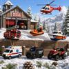 2026 Christmas Countdown Calenda, 24 Rescue Vehicle Christmas Car Ornament,Holiday Gift for Christmas
