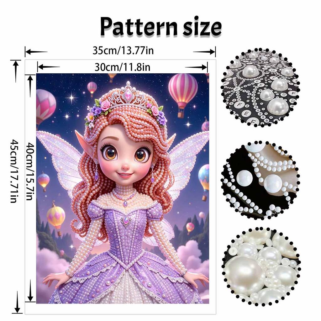 Disney fairy pearl painting handmade diy pearl art painting simple living room hanging painting decoration