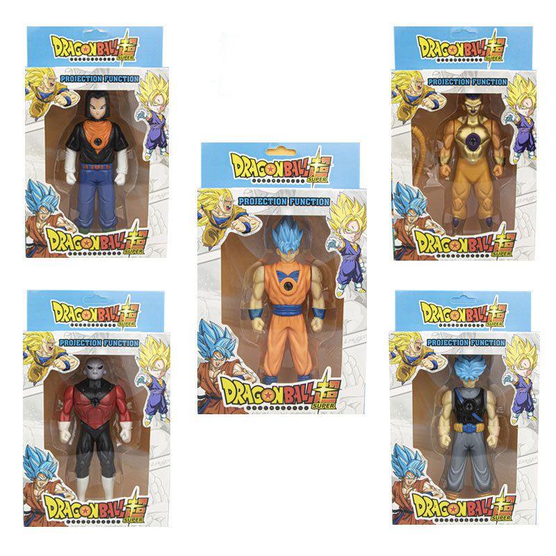 Dragon Ball Z Light Projection Figure Model Blue Goku Vegeta Kids Gift**
