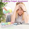 Keyboard Fidget Toy with LED Light - Silent & Loud Switchable Keychain Sensory Toy for Anxiety Relief, Stress, Autism & ADHD
