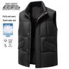 Xuezhongfei Men's Down Vest Stand Collar Thermal Gilet
