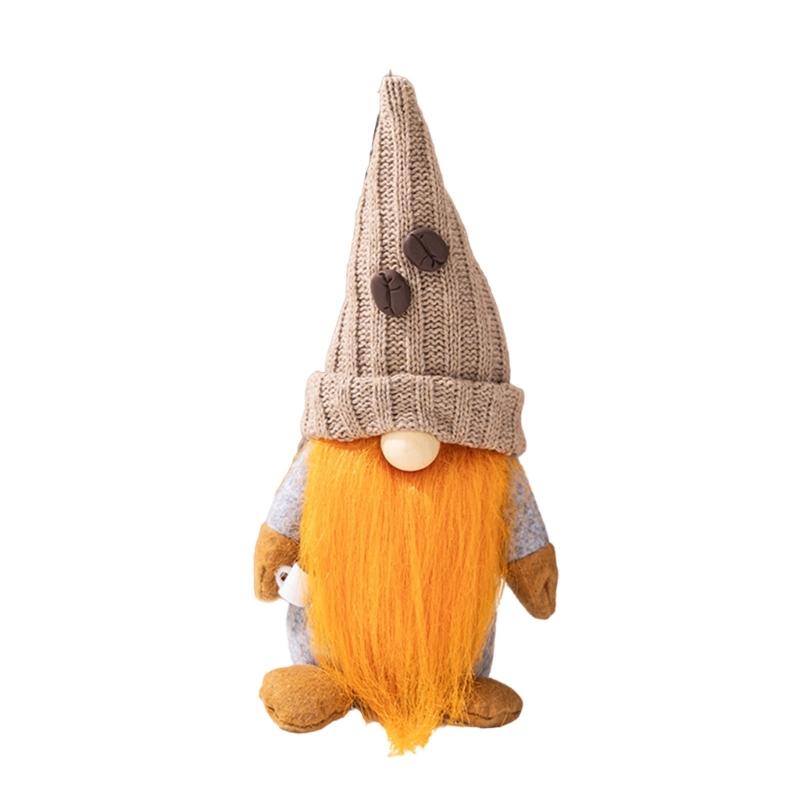 

Soft and Warm Doll Coffee Gnome with Knitted Hat Suitable for Offices Home Gnome Suitable for Office and Shop Use