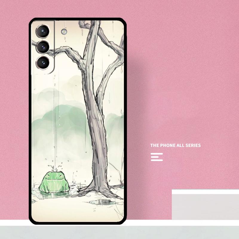 Cute Cartoon Frog Phone Case For Samsung Galaxy S25 S26 Ultra S20 S21 S22 S23 S24 S10 Plus S25 FE Cover Coque