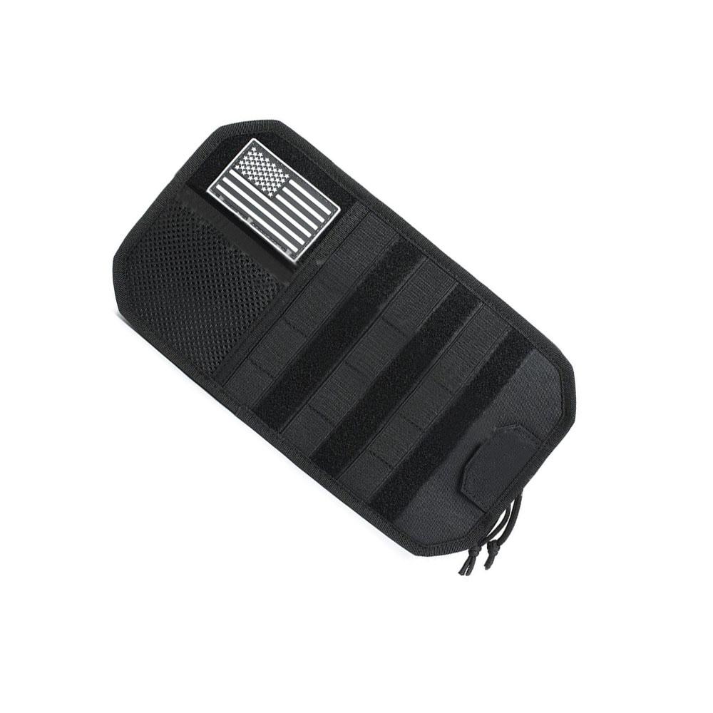 Car Sun Visor Organizer with Zipper Visor Storage Pouch and Glasses Clip