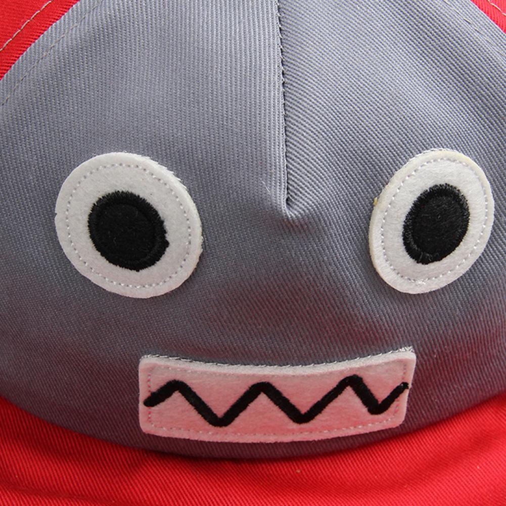 Dětský letní sluneční klobouk s měkkým okrajem, kreslená robotická čepice pro venkovní běžecké sporty