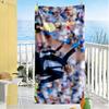 Soccer Player Action Beach Towel Quick-Dry Soft Microfiber Comfortable Lightweight