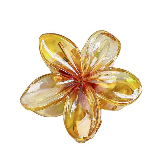 Women Hair Claw Candy Color Flower Shape Hair Clip Elegant Anti-slip Hair Fixing Back Head Hairpin Hair Accessories