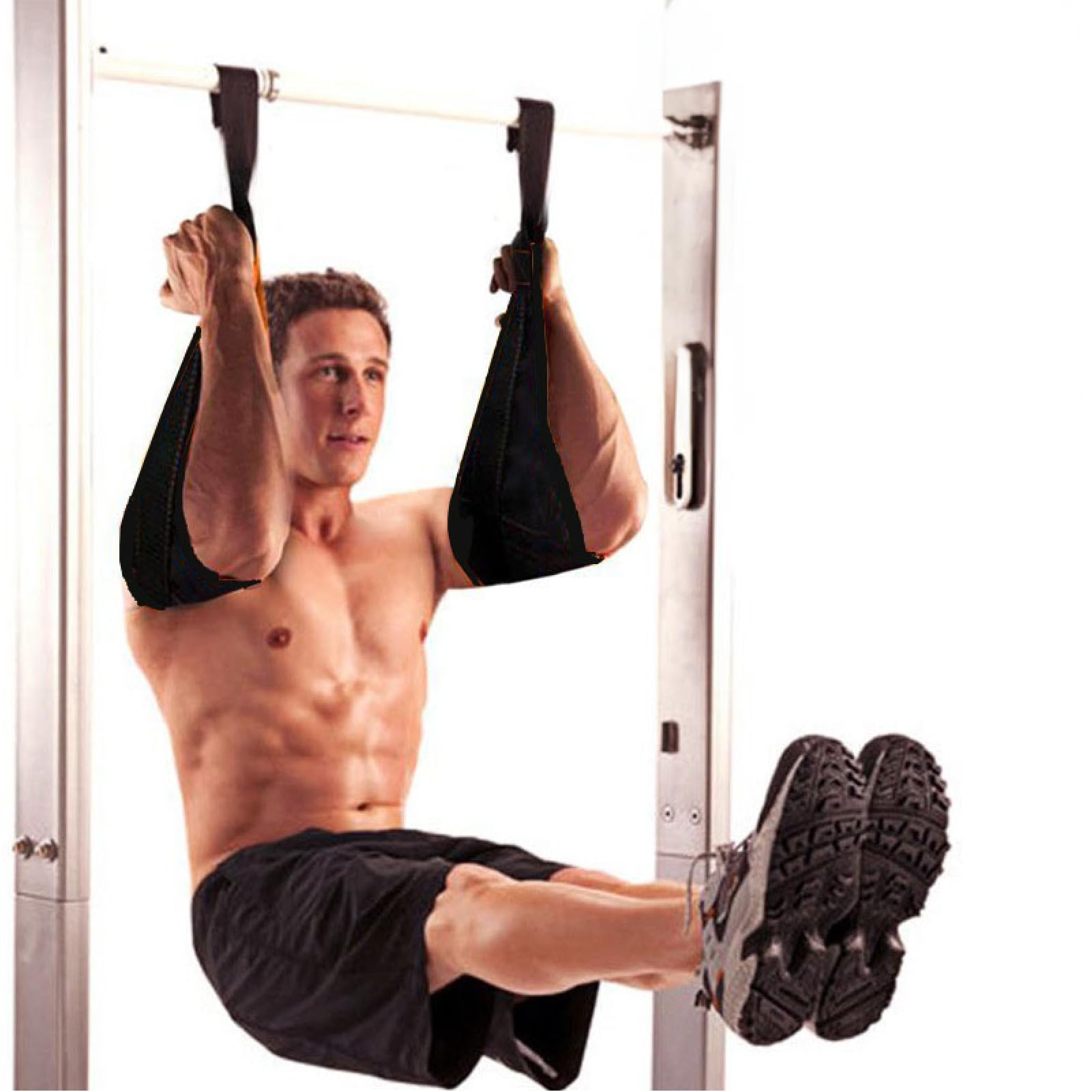 

CAWKAY Ab Straps, Abdominal Training Equipment, Strength Training, Hanging Workout, Ripped Abs, Ab Building, Pull-Ups, Fitness (Black)