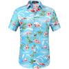 Summer Short Sleeve Flower Shirt Men'S Beach Large Size Casual 3D Digital Printing Men'S Shirt Tide