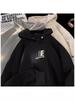 Men's Autumn Trendy Casual Embroidered Hoodie - Heavyweight, Loose Fit, High Street Style, Versatile for Couples.