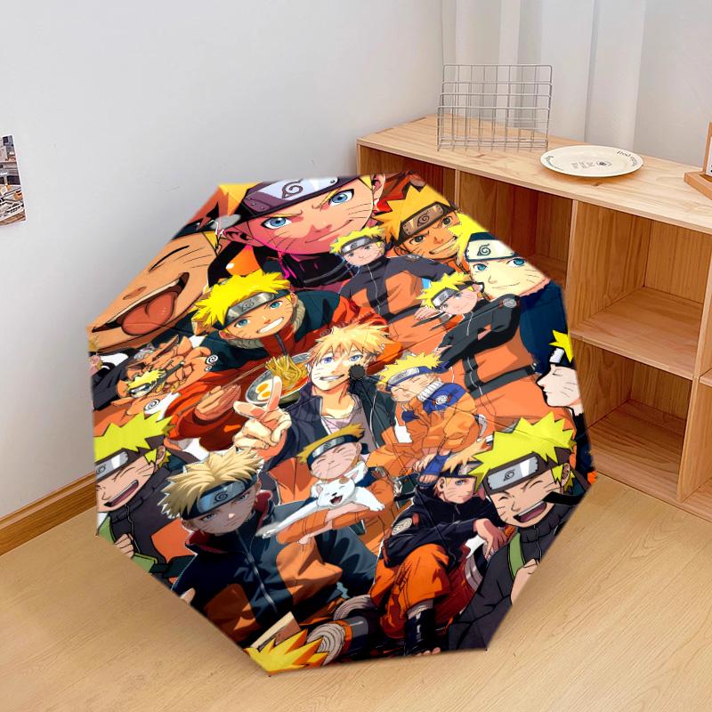 1 PC Automatic Folding Umbrella - Naruto Evolution Pattern Portable Foldable Design With 8 Ribs Christmas Birthday Gifts