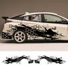 2PCS Car Door Side Stickers Car Livery Honeycomb Stripes Graphics Styling Vinyl Full Body Decor Decals Auto Tuning Accessories