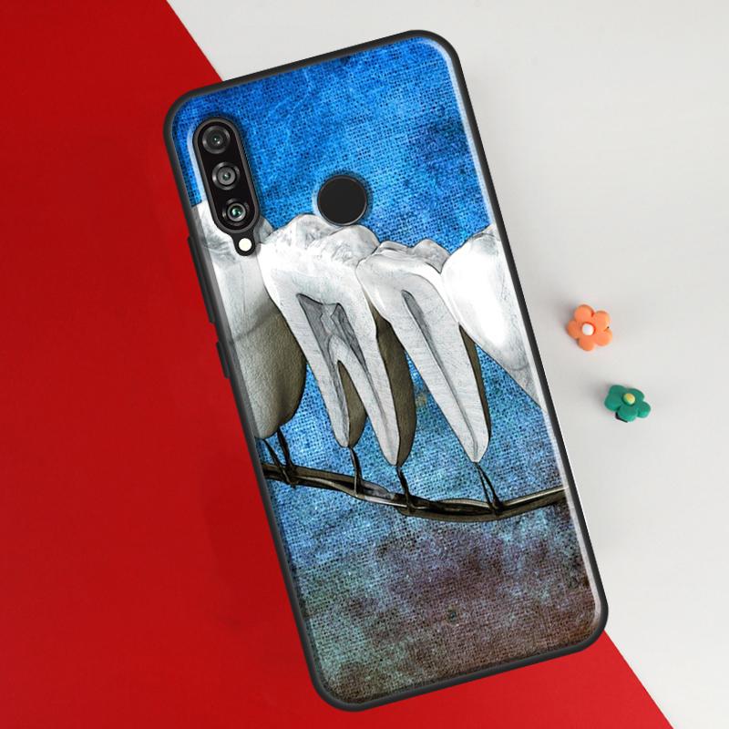 Husă cu Model Dinte de Dentist Pentru Huawei P30 Pro P50 P20 P40 Lite P Smart 2021 Nova 5T Huse Pentru Honor 50 8X 10i