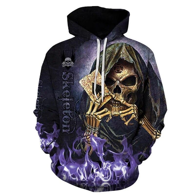 Sudaderas Con Capucha 3d Con Estampado De Calaveras Góticas | Cuotas