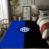 Inter Milan Emblem Dynamic Background Carpet Printing Living Room and Bedroom Mats Dormitory Decoration Protective Pad Art