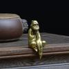 RemeeHi Bodhidharma Statue, Brass, Seated Bodhidharma, Prosperity, Good Fortune, Victory, Gambling, Feng Shui, Small Buddha Statue, B-030