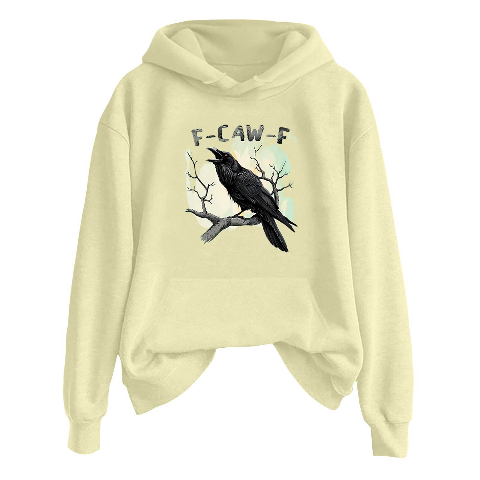 

Женская модная повседневная толстовка с длинным рукавом, капюшоном и принтом XL жёлтый