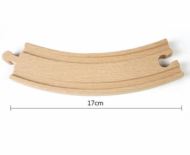 Wooden Railway Track Accessories Beech Wood Train Track Parts Compatible with Thomas and Major Brands Toys