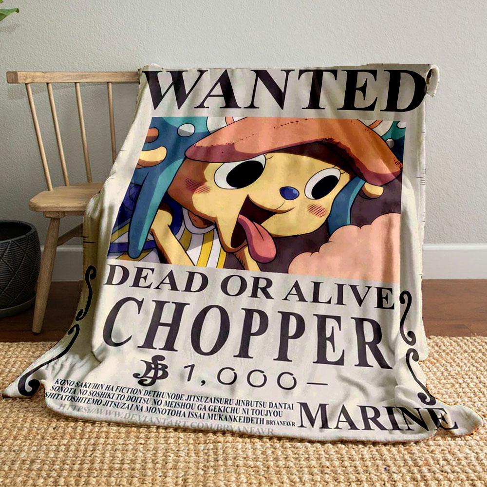 

Cartoon Wanted Chopper Blanket bedroom Blanket for Livingroom Couch lunch break Soft Cozy throw for Friend s festival Gift 80cm x 120cm