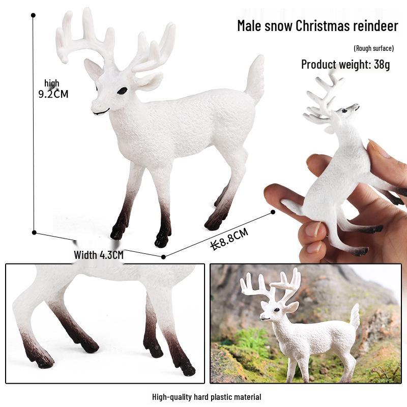Miniatur-Dschungeltier-Simulationsspielzeug-Set: Reh, Fuchs, Eichhörnchen, Elch, Waschbär, Schwein, Kaninchen