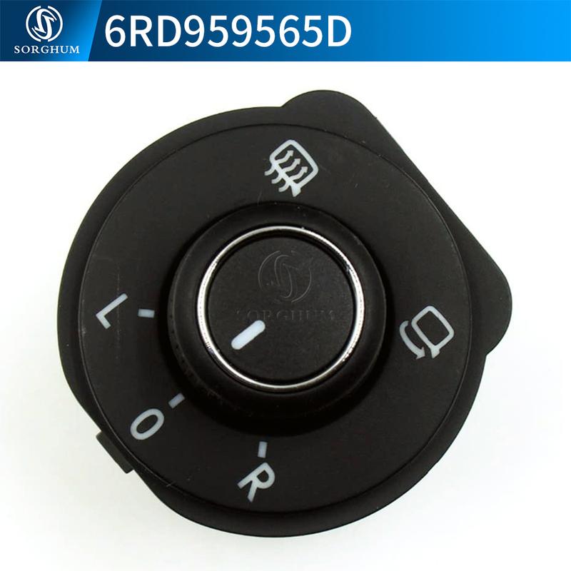 6RD959565D Rear View Mirror Adjuster Control Switch Folding Knob Button For Volkswagen VW POLO 6R 2011 2012 2016 6RD 959 565 D