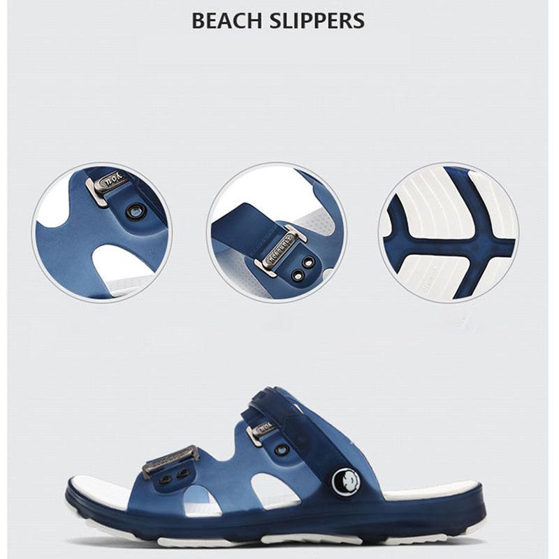 Herren-Hausschuhe, rutschfeste Sandalen, offene Zehen-Hausschuhe, Badezimmer-Strandschuhe