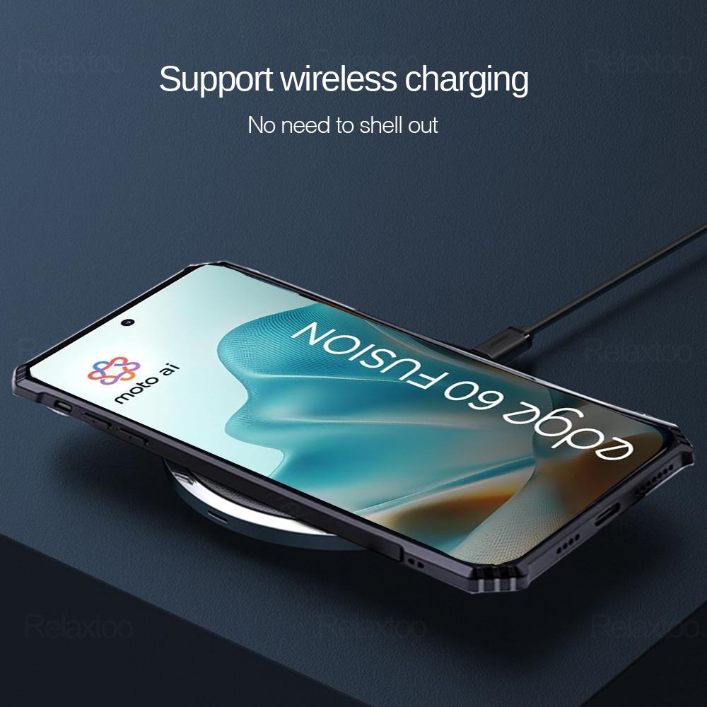 For Motorola Edge 60 5G Case Acrylic Transparent Armor Shockproof Cover Moto Edge60 Fusion Protection Coque TPU+PC Hybrid Fundas