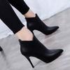 Shoes's New Thin Heel High Heel's Boots Pointed Short Boots Rear Zipper Comfortable Martin Boots's Shoes Velvet