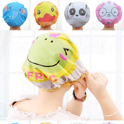 4 Stück/Set Wasserdichte Cartoon-Duschhauben für Damen, Bunte Bade-Hauben, Tier-Badehauben für Erwachsene, Lustige Haar-Accessoires