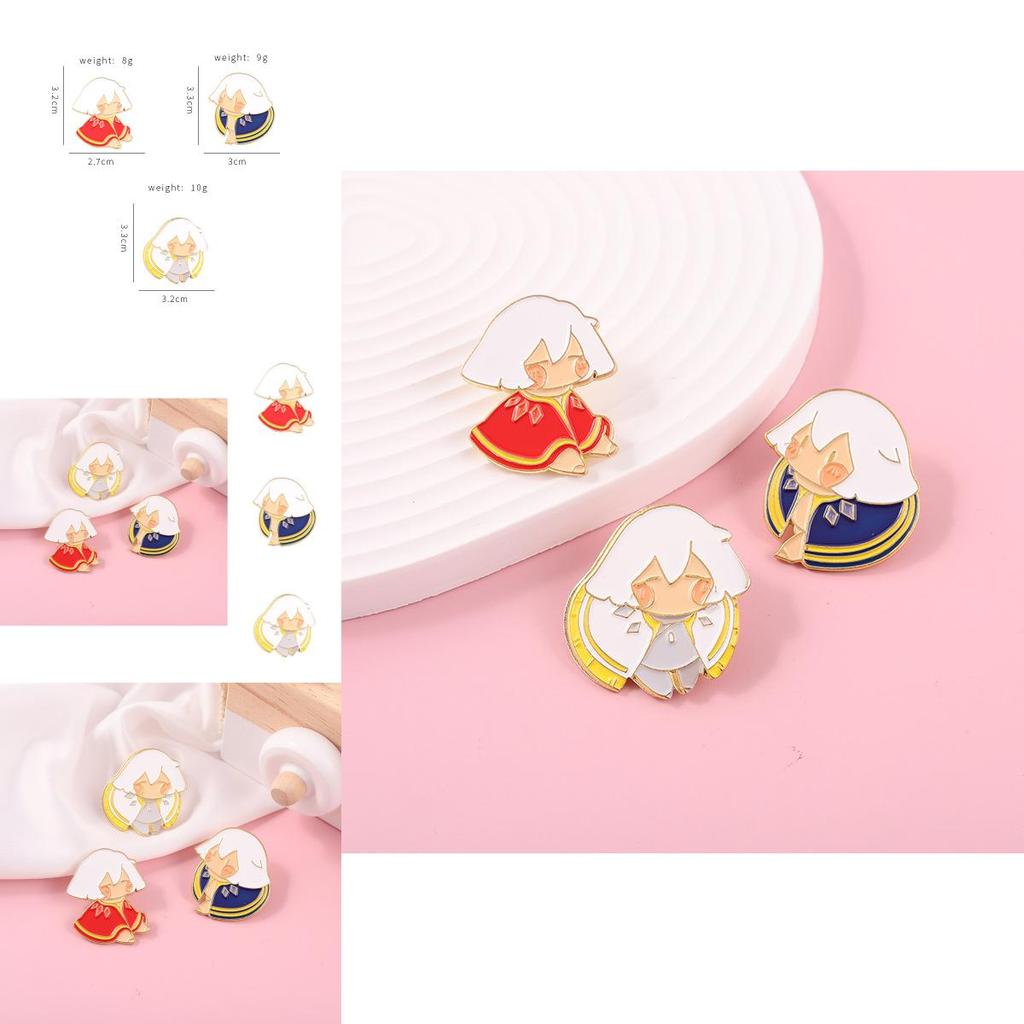 Adorable Game Sky Encounter Brooch Cute Doll Pin With Charming Cloak Design For Sweaters