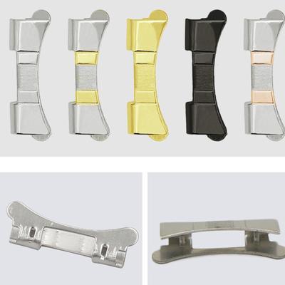 Metalowe akcesoria do zegarków zagięty łącznik łokciowy 14mm 15 16 17 18 19 20 21 22 23 24mm Akcesoria do wymiany paska
