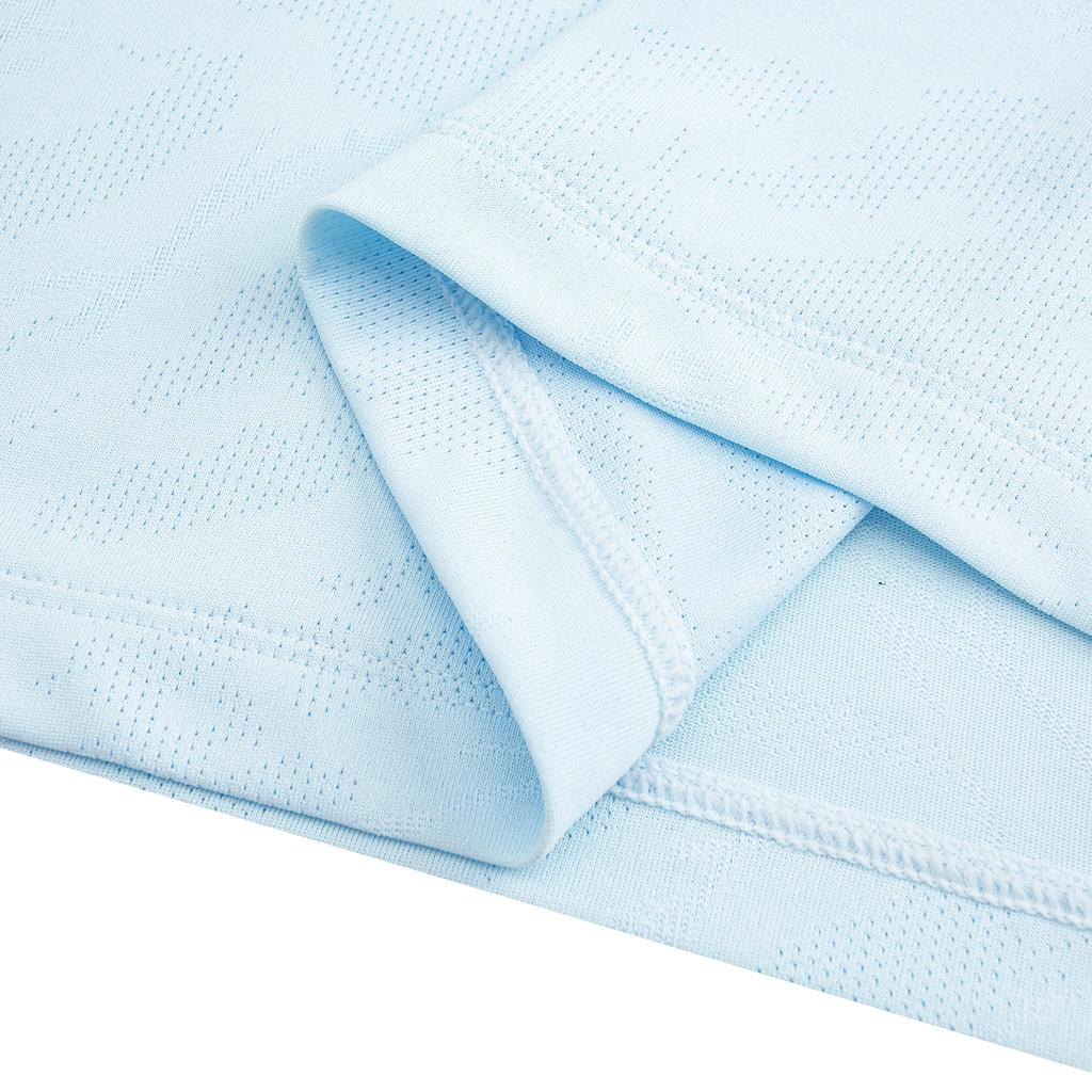 Anta Running Series Short Sleeve Knitted Shirt Summer T-Shirt Men tops Frost-Blue Flower-Gray 952625109-5