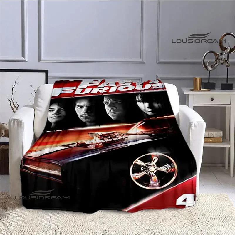 Fast & Furious Printed Blanket Thin Blanket Bed Blanket Flannel Soft and Comfortable Home Travel Blanket Birthday Gift