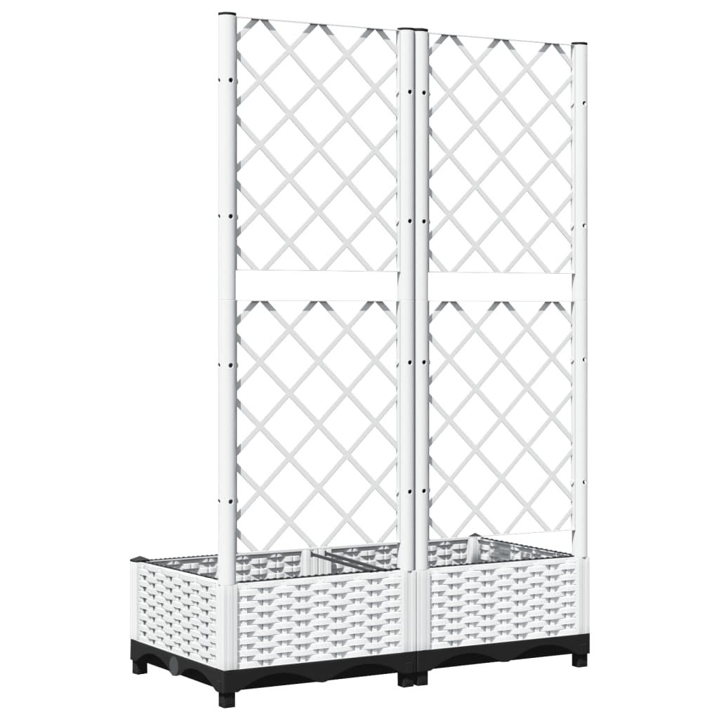 Planter with Trellis White 80 X 40 X 121.5 Cm PP