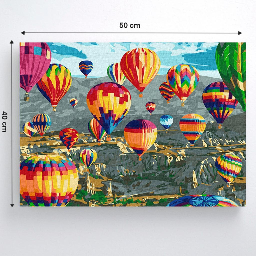 Malowanie Po Numerach Z Ramą Obrazy Do Malowania - Balonowe Niebo 50X40 Cm