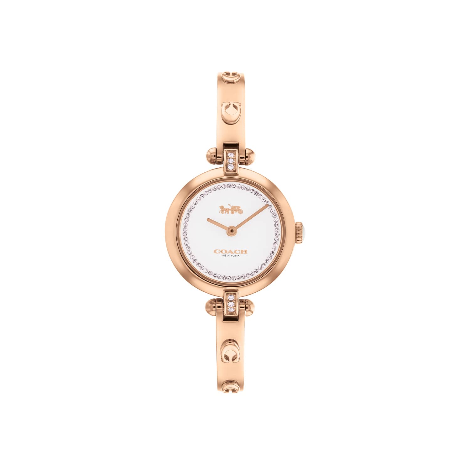 

Авторизований дистриб’ютор Coach Watch Women 14504083 Kelly 26 мм, круглий корпус із рожевого золота, кришталевий циферблат, браслет SIG C [COACH]